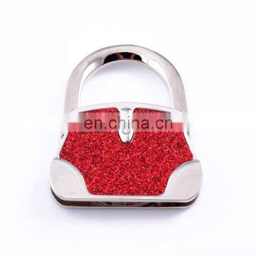 Fashion Metal Silver Plated Red Bag Shaped Foldable Bag Hanger for Women in everywhere