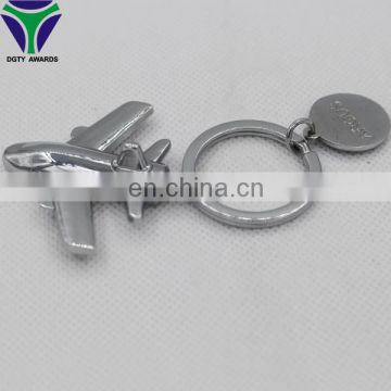 High quality Competitive price 3D logo air plane shape custom design souvenir converse keychain for sales