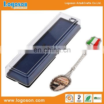 Hot sale custom metal souvenir Italia printing spoon