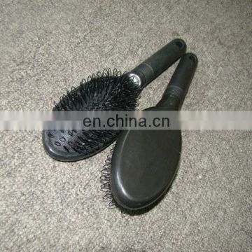 Fast delivery plastic black color hair extension brush /loop hair brush for hair extension /hair thread brush