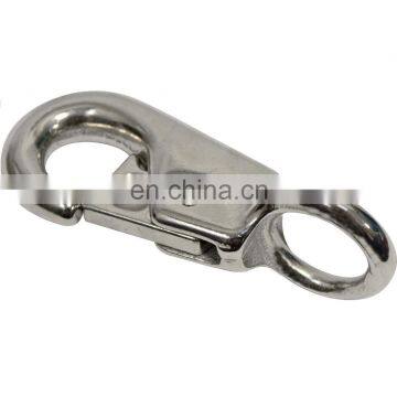 Malleable rigid round bolt snap hook for dog leash