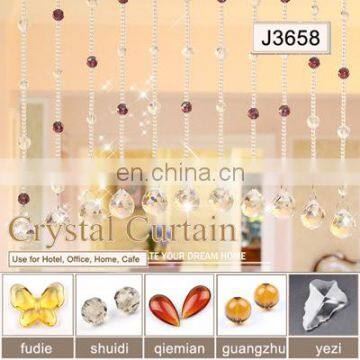 2017 pujiang direct sale Crystal bead door curtain for home and office decoration