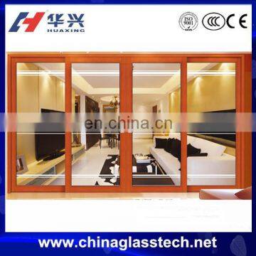 CE certificate design customized aluminum frame clear glass restaurant door