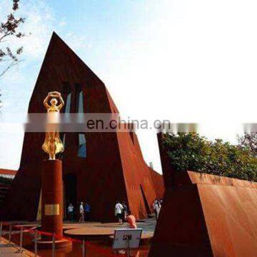 Corten Steel Sculpture decoration for Villa Hotel Buildings