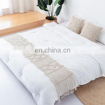 BOHO Wedding Home Decoration Bed Runner Fancy Hand Made Macrame Crochet Table Runner photo-3