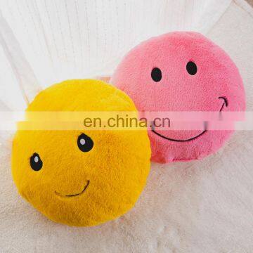 Smiley Face Emoticon Expression Emoji Stuffed Plush Pillow Toys Soft Touch Hug Emotion Yellow Round Large Pillow 19.6" photo-7