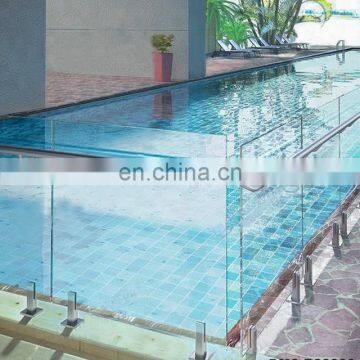 Tempered Float Glass Panel Safety Wall Sapphire Glass Glass Wall for Swimming Pool