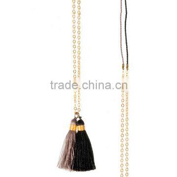 Latestest design wholesale colorful tassel necklace for ladies