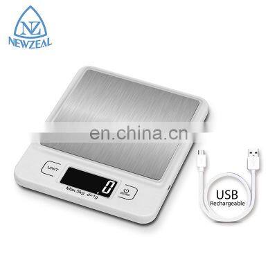 New Product 1G 5000G Electric Kitchen Weight Scale Grams Stainless Steel Accuracy Digital Electronic Kitchen Scale