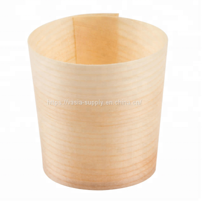 FSC FDA Approved Round Disposable Pine Wood Serving Cup