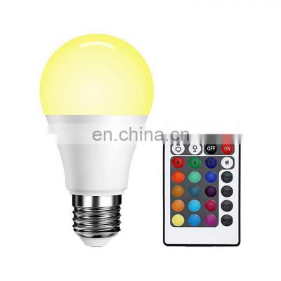 Le Dimmable A19 E26 Led Emergency Bulb Light B W Led Bulb 6W Rgbw Bulbs 16 Colors Remote Controller Included Color Changing