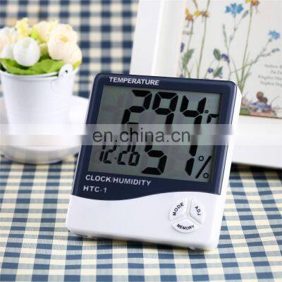 HTC-1 Digital LCD Electronic Thermometer Humidity Meter Hygrometer Weather Station Indoor With Alarm Clock photo-3