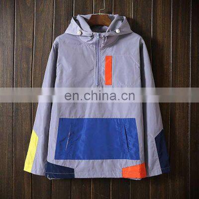 Wholesale Custom Men's New Sports Jacket Windbreaker Loose Half Zipper Jacket Casual Stand Collar Pullover Jacket photo-2