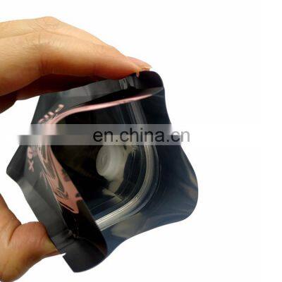 Custom Printed 3 Sides Sealed Mini Packaging Zipper Hot Sealed Food Bag/Coffee Bag With Hang Hole