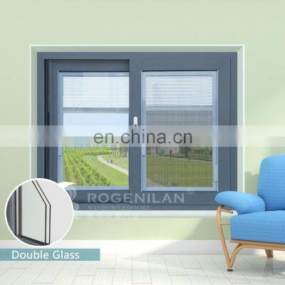 American commercial aluminum alloy double glazed horizontal windows price