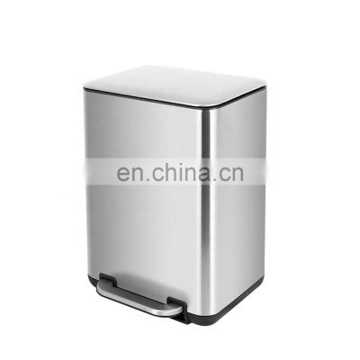 New Developed Stainless Steel Trash Bn 6L 12L 20L Kitchen Bin Trash Rectangular Garbage Trash Bin