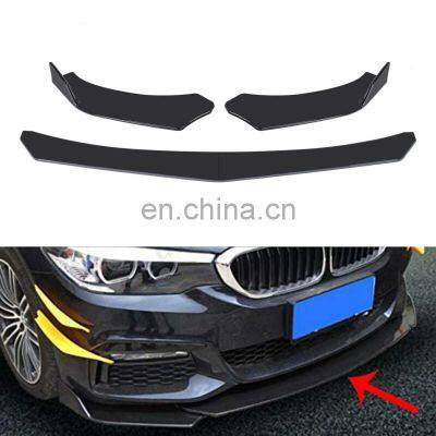 Factory 4 Pcs Car Front Bumper Lip Body Kit Spoiler Splitter ABS Bumper Canard Lip Splitter Universal car accessories