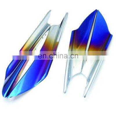 Universal Waterproof Titanium Blue 4pcs Front Bumper Canards for Mustang , Innovative Front Bumper Protection Film Set