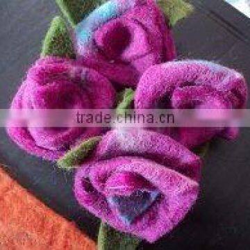 Felt Pink Rose Flowers