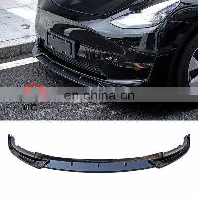 Runde Car Modification Body Parts PP Material Or Carbon Fiber Front Lip Suitable For Tesla Model Y front lip