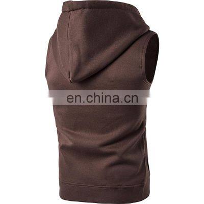 Mens Fitness Hoodies Custom Logo Label Gym Fitness Sleeveless Hoodie Style Pullover photo-4