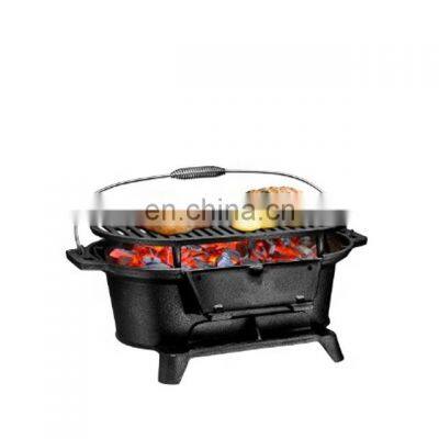 USA Hotselling Outdoor camping cast iron durable charcoal bbq grills