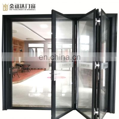 heavy duty aluminium Bi-folding Doors glass accordion door with energy efficient sound proof and customized design