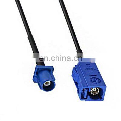 High quality Coaxial cable fakra z connector with male SMB blue colour for RG178 fakra z