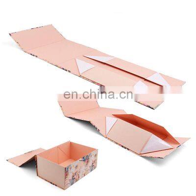 Custom Logo Black Flat Luxury Foldable Magnetic Shoe Box Gift Paper Box Packaging With Ribbon photo-3