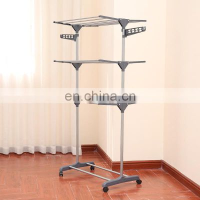 Home Garment Folding Adjustable Drying Laundry Rack Garments  Clothes Rack