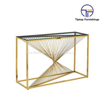 Fashion Luxury new design console table hallway classic konsole modern black italian stainless steel console table