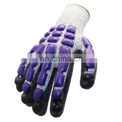 High Anti Impact Gloves Full-Finger Hand Back TPR Oil Resistant Cut Gloves photo-2