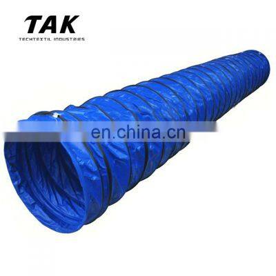 6 Inch PVC Fabric Reinforced Vinyl Coated Blower Duct Spring Steel Helix Collapsible Flexible Ventilation Air Duct photo-3