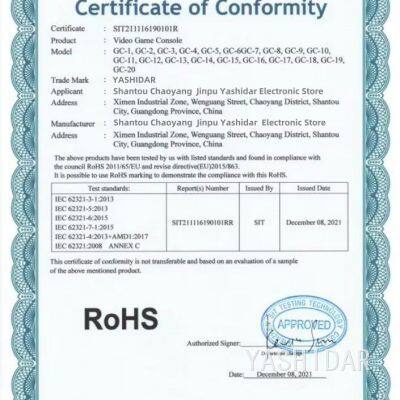 certificate of conformity 