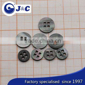 Black MOP Shell Buttons, Mother of Pearl Shell Buttons With Square Holes photo-2