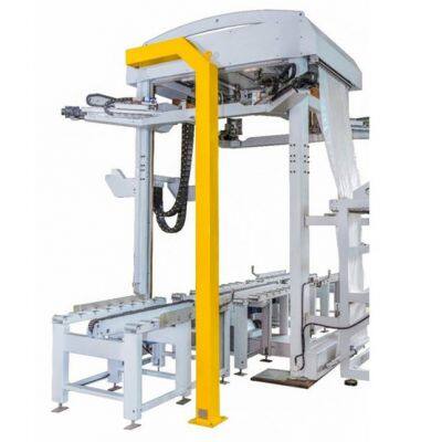 Sistema de envasado totalmente automático, película de PE, máquina de envasado de alimentos con film de estiramiento frío de capucha