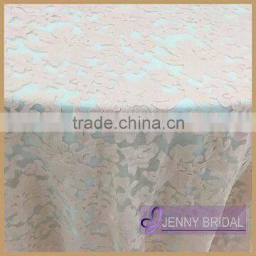 TL040G 132" round table cover wholesale cord lace wedding table overlay