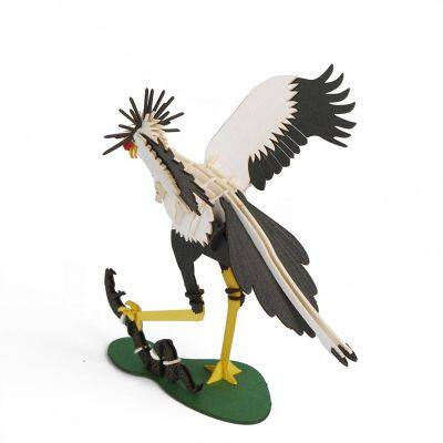 Funny Handmade Bird Secretary Bird Paper Craft Model Kit DIY Toys Puzzle Game for Stationery Toy Shop photo-3
