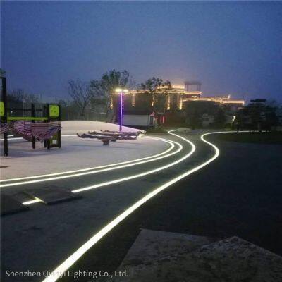 LED-плитки для пола, встраиваемые полосные светильники для земли, линейные бегущие огни, нестандартные заказные размеры