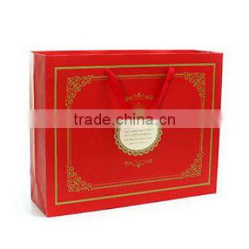 red luxury wedding door paper gift bag