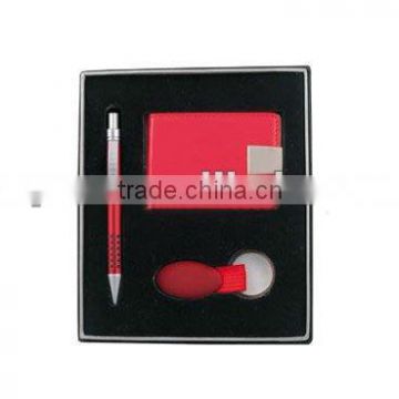 business gift pen sets with wallet and key chain