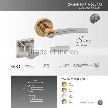 Zinc Alloy Door Hardware Handle on Rose 621 202 photo-2