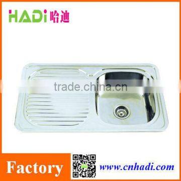 foshan single bowl with drainboard sinks stainless steel kitchen sink HD8650