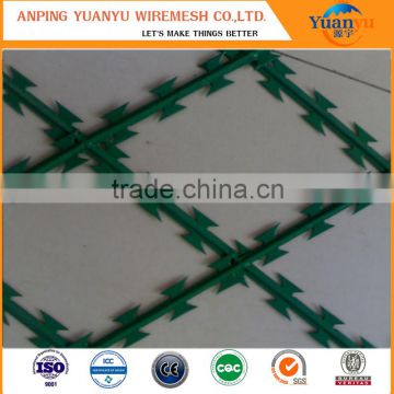 PVC coated /galvanized razor barbed wire/concertina