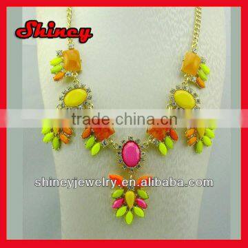2014 new design fashion jewelry stand out germanium statement necklace jewelry