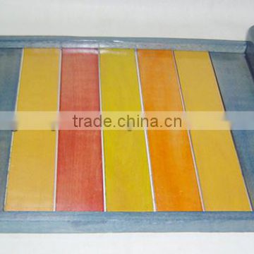 Multi color steam beach wood decorative serving tray