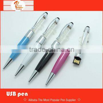 Top Sell funny crystal usb stylus pen multifunction using