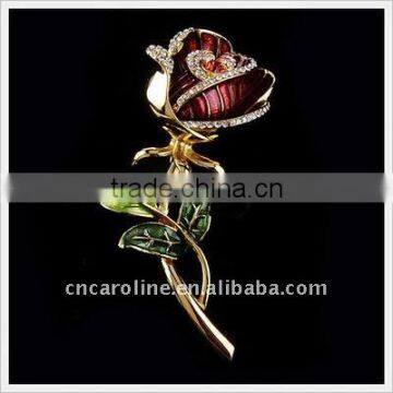 2012 New Design Vintage Crystal Flowery Brooch Pins