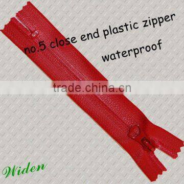 No.5 close end nylon waterproof zipper