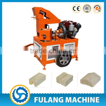 diesel powered FL1-20 manual interlocking interlock stabilzed clay mud compressed earth soil cement block brick making machine